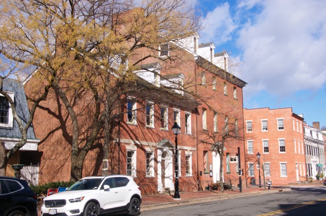 The two buildings that comprise Gadsby's Tavern Museum